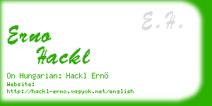 erno hackl business card